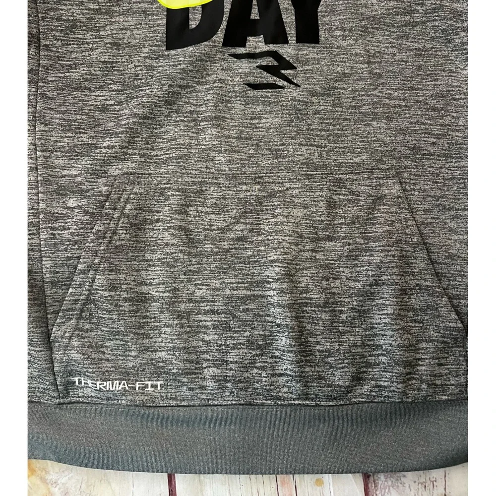Nike 3 Brand Russell Wilson Kids XL Grey All Day Therma-FIT Hoodie Sweatshirt